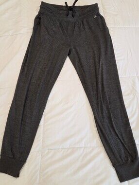 GapFit Brushed Tech Jersey Drawstring Jogger Pants Heather Charcoal Grey M